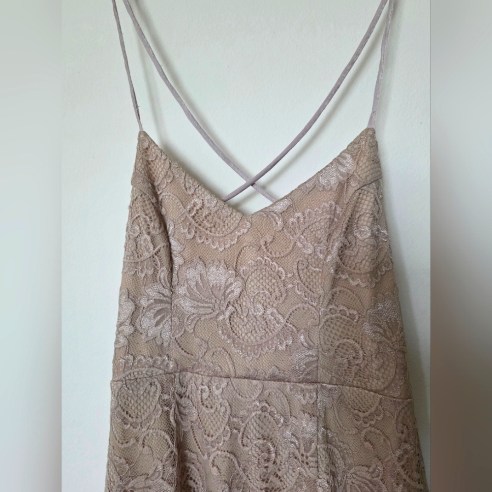 Show Me‎ Your Mumu Lace Dress in Dusty Pink Criss Cross Corset Lace Up Sz. Med - Picture 2 of 10
